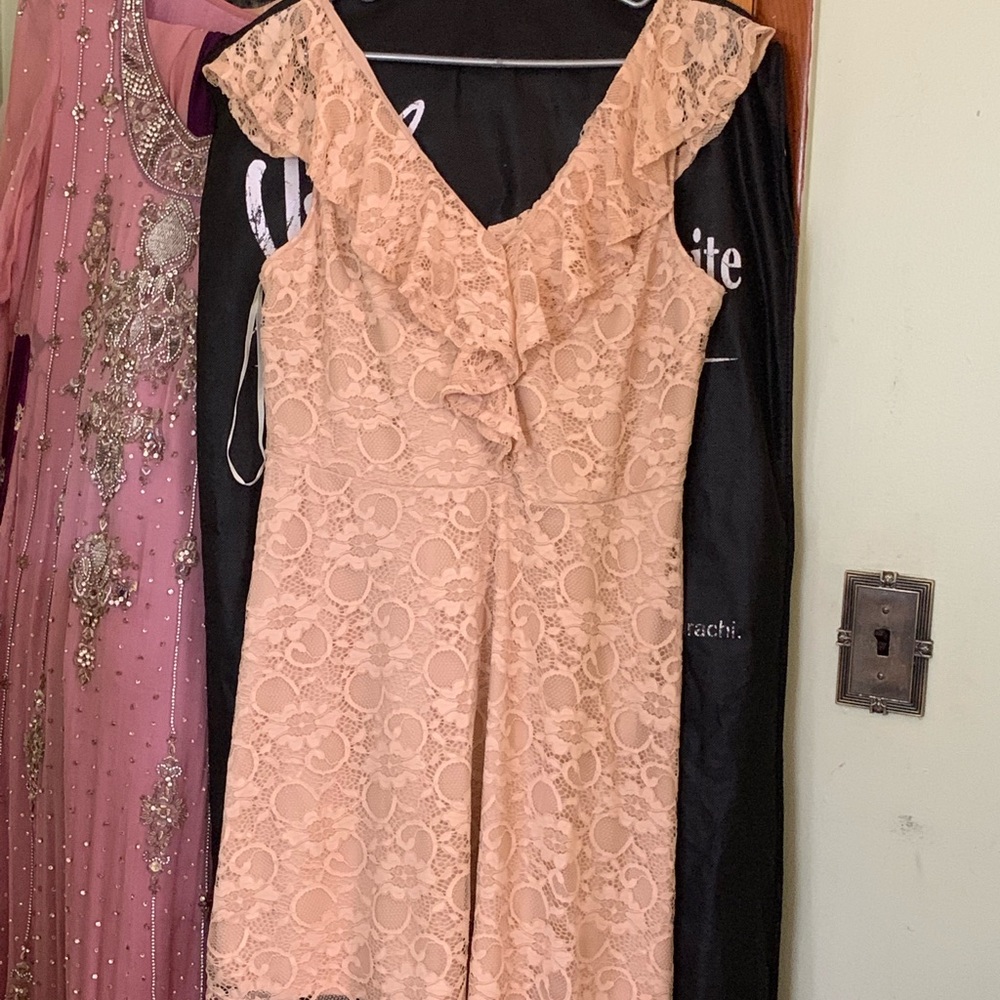 NWOT Nude lace dress
